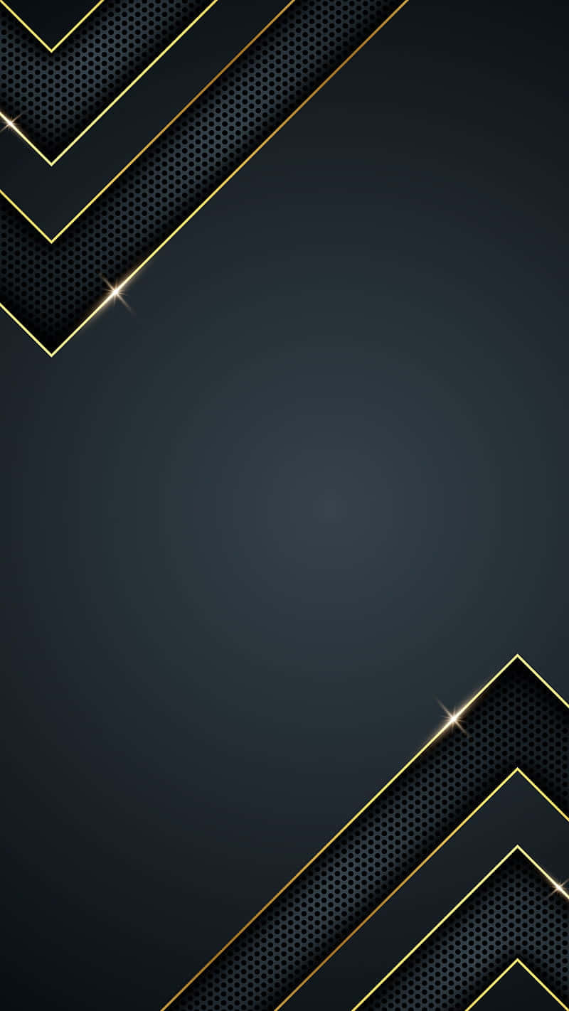 A Black And Gold Background With A Geometric Pattern Background