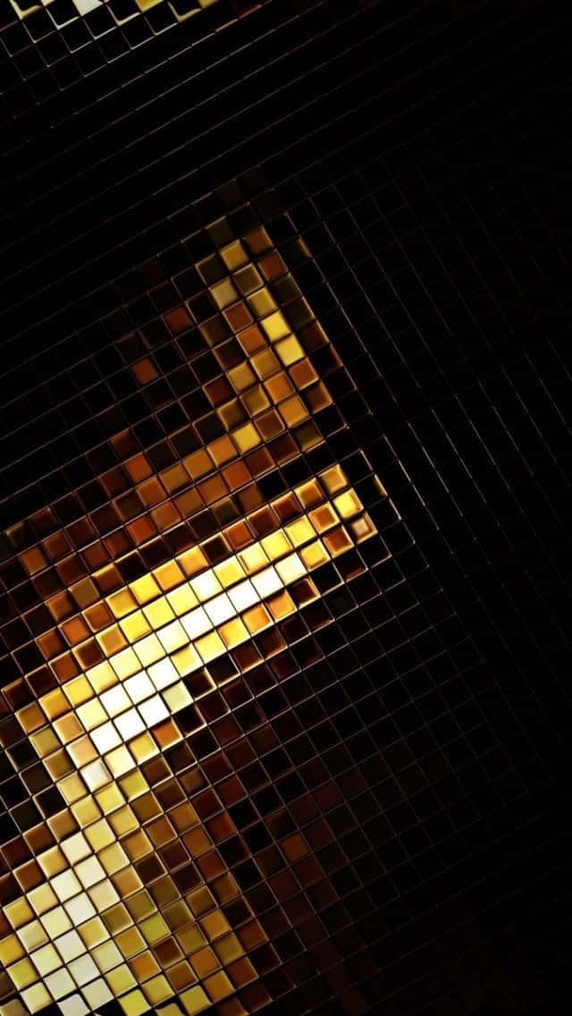 A Black And Gold Mosaic Tiled Background Background