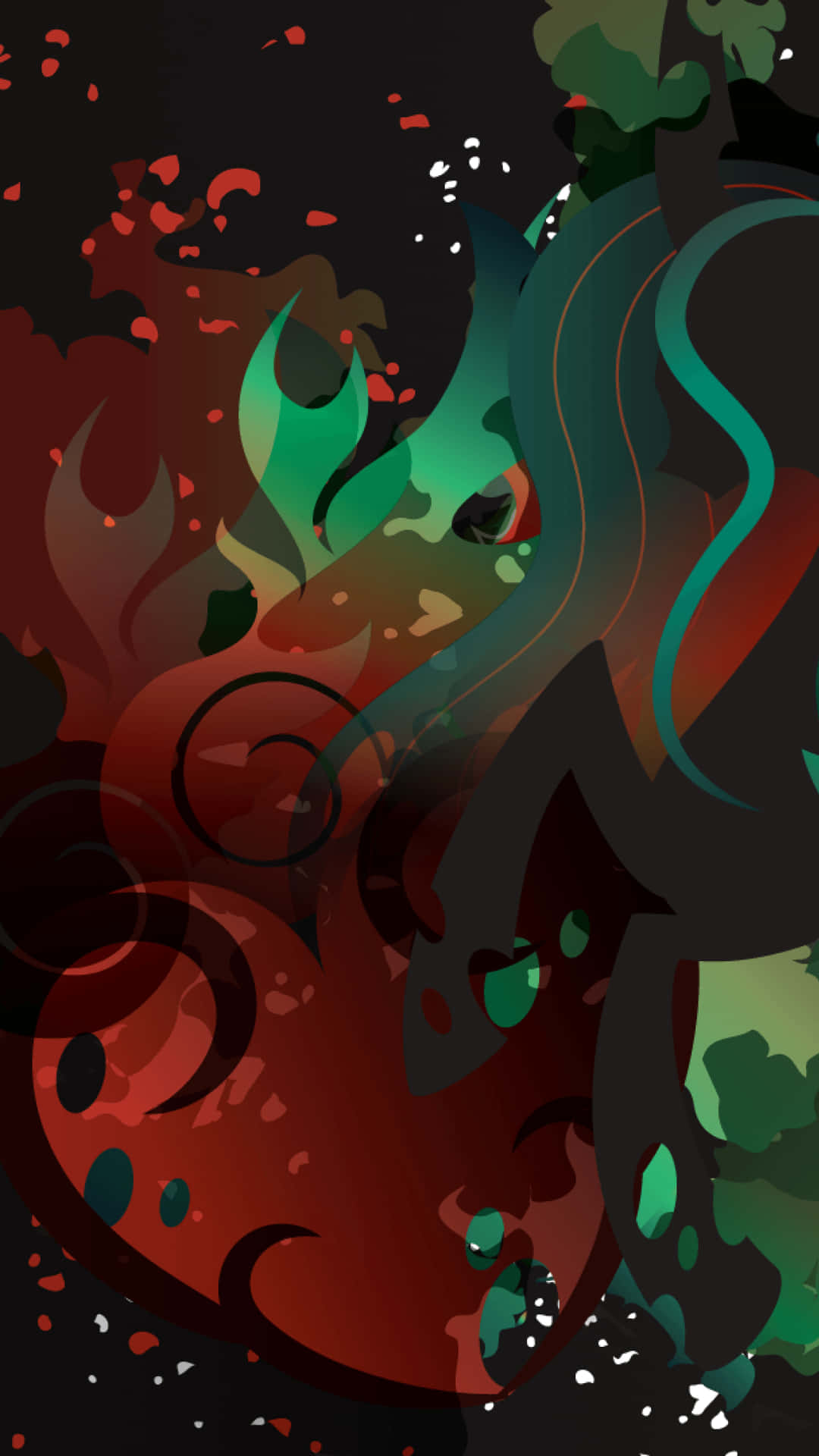 A Black And Green Splatter Of Paint Background