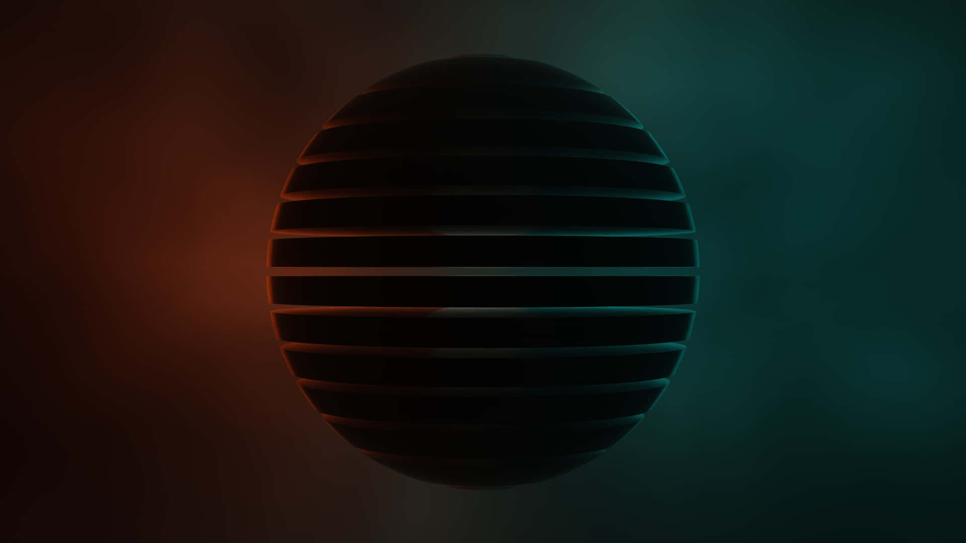 A Black And Orange Ball With A Blue Background Background