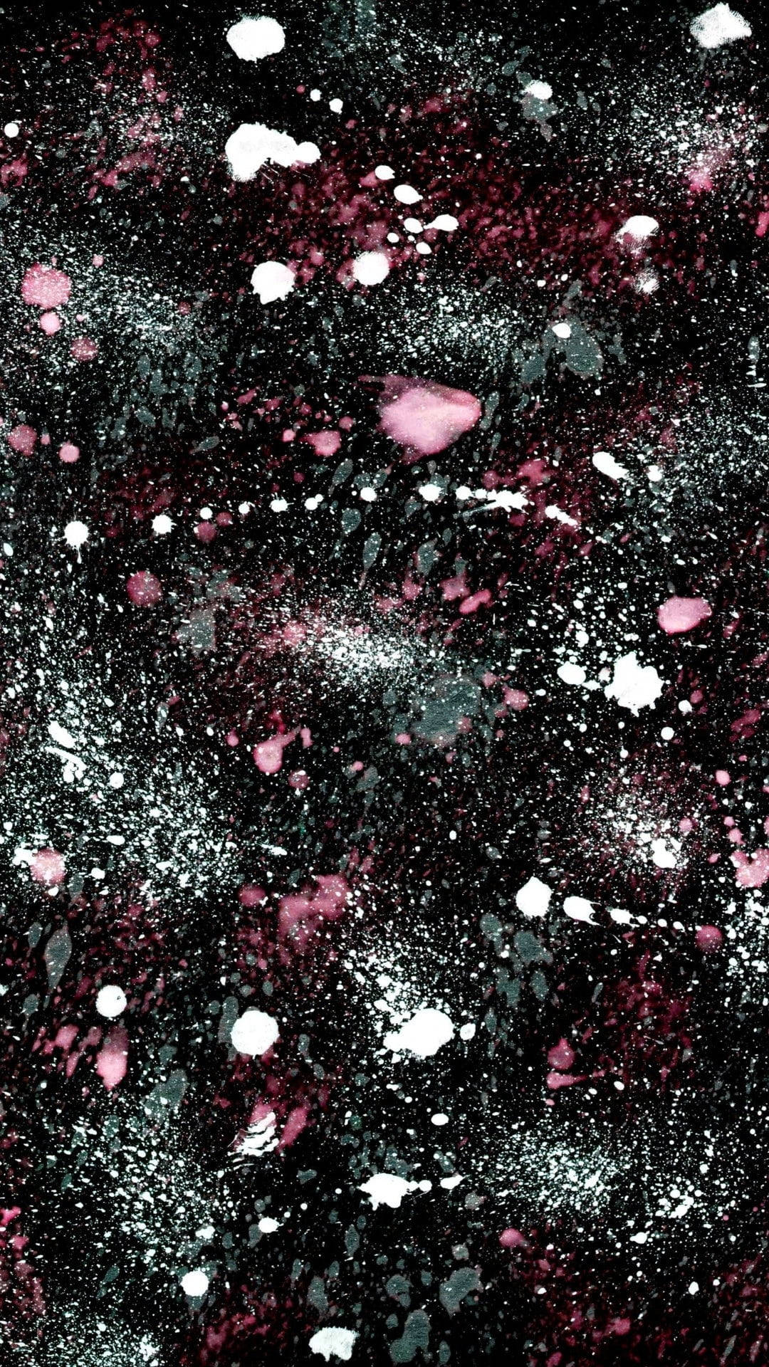 A Black And Pink Paint Splatter On A Black Background Background