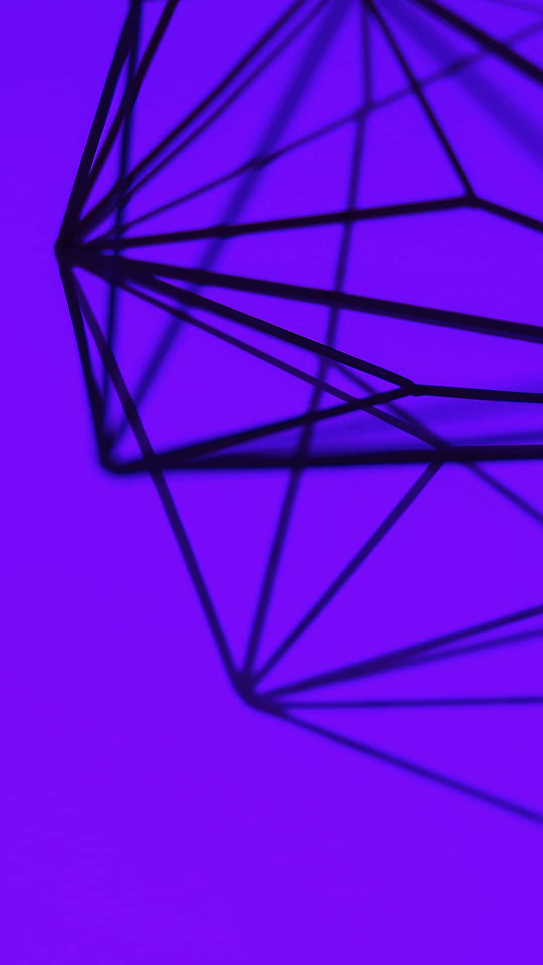 A Black And Purple Geometric Object On A Blue Background Background