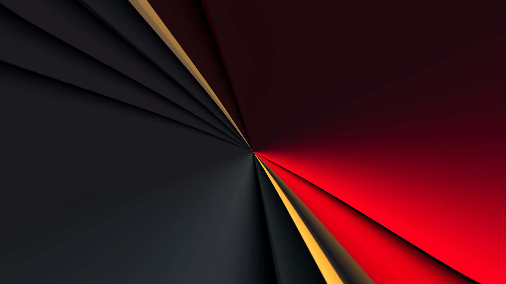 A Black And Red Abstract Background With A Black And Gold Line Background