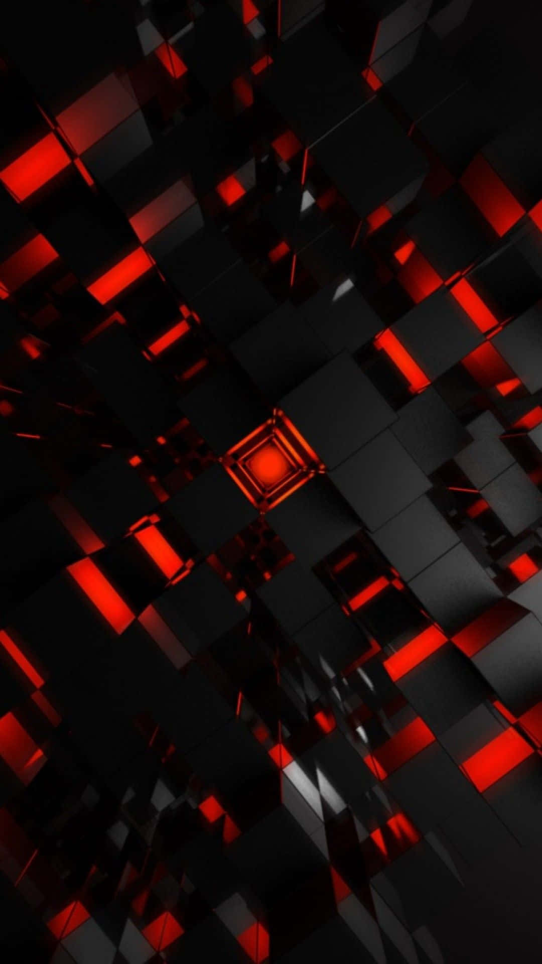 A Black And Red Abstract Background With Squares Background