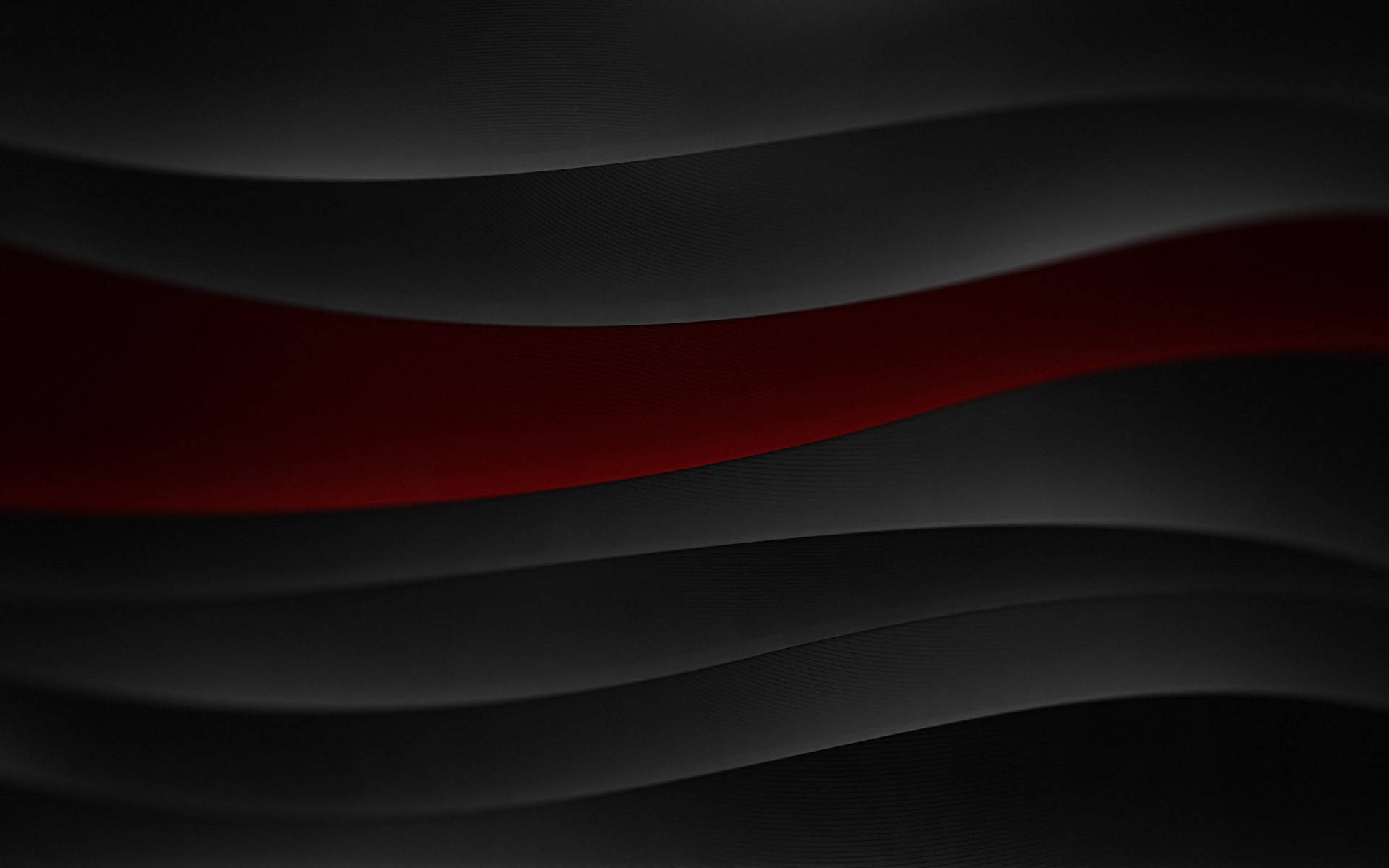 A Black And Red Abstract Wallpaper With Wavy Lines