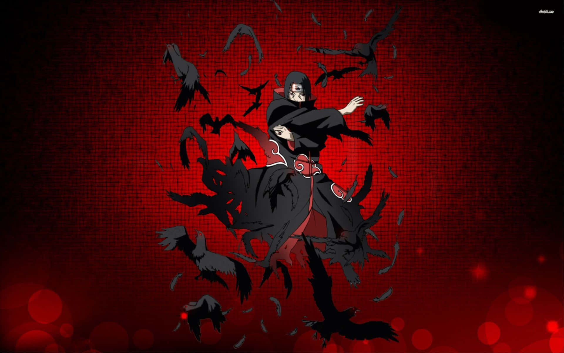 A Black And Red Anime Character With A Sword Background