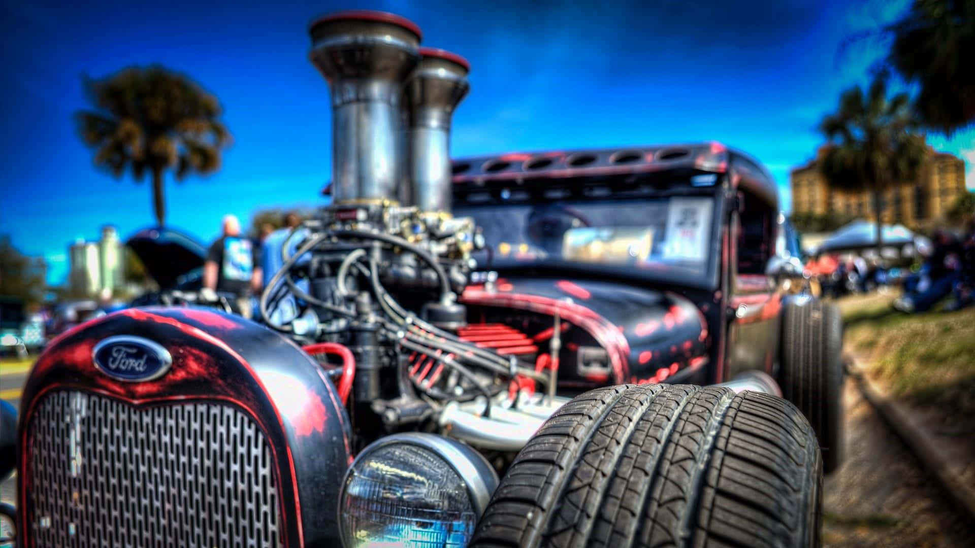 A Black And Red Car Background