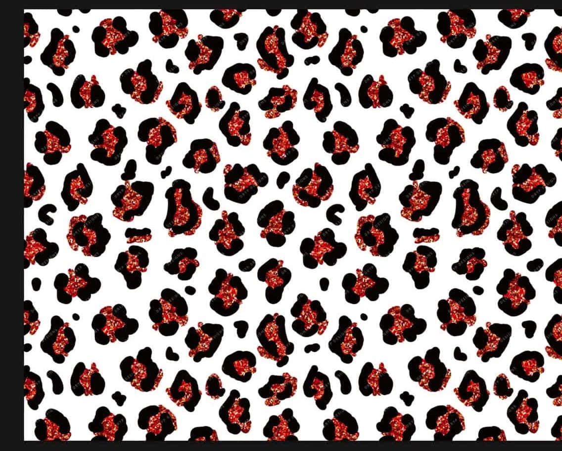 A Black And Red Leopard Print Pattern Background