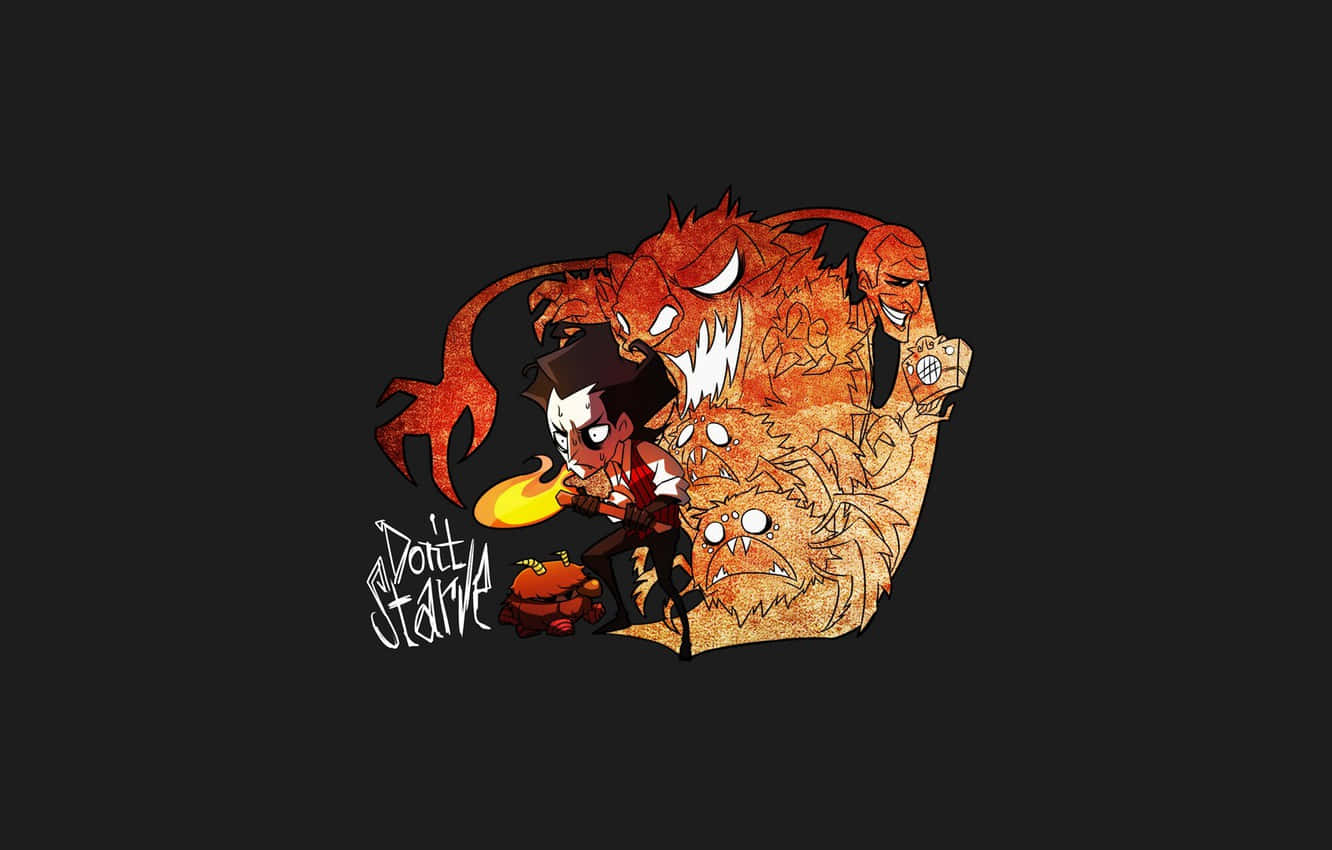 A Black And Red T - Shirt With A Cartoon Character On It Background