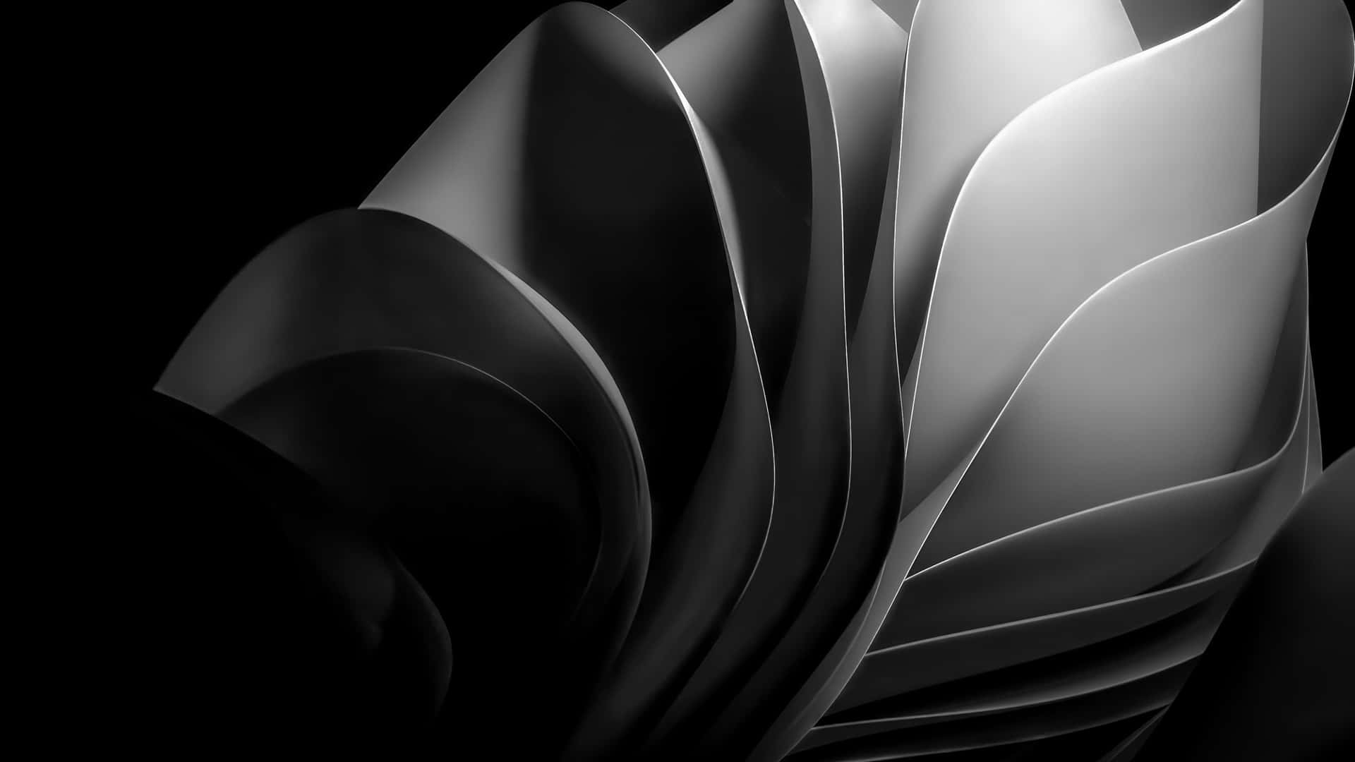 A Black And White Abstract Design With A Black Background Background