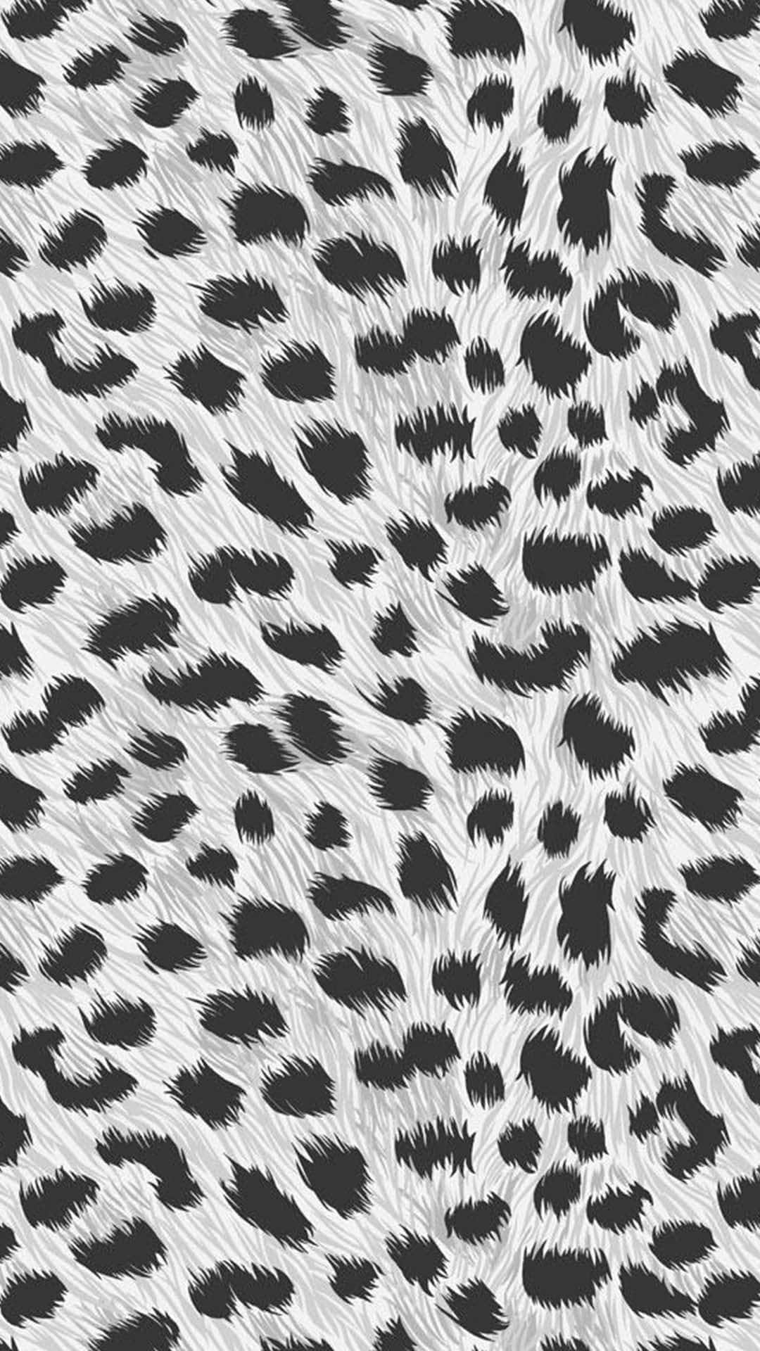 A Black And White Animal Print Wallpaper Background