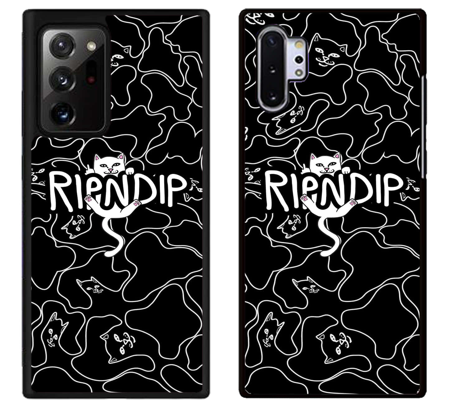 A Black And White Camouflage Samsung Galaxy S10 Case With The Word Frienddip
