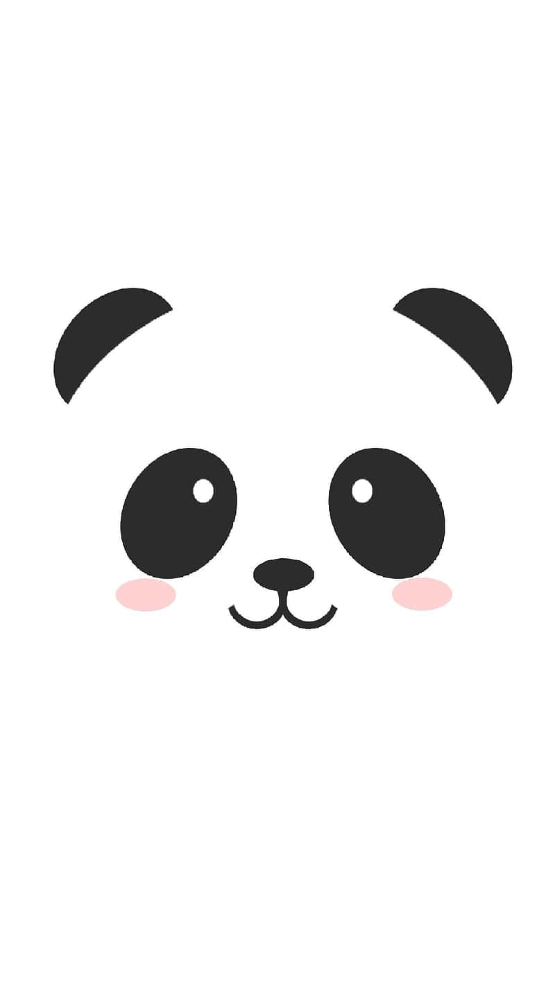 A Black And White Cartoon Character Smiling Background