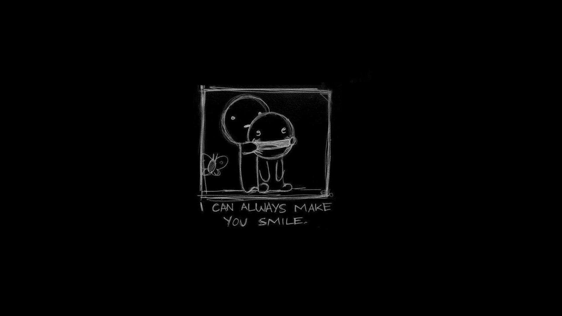 A Black And White Drawing Of A Cartoon Character Background
