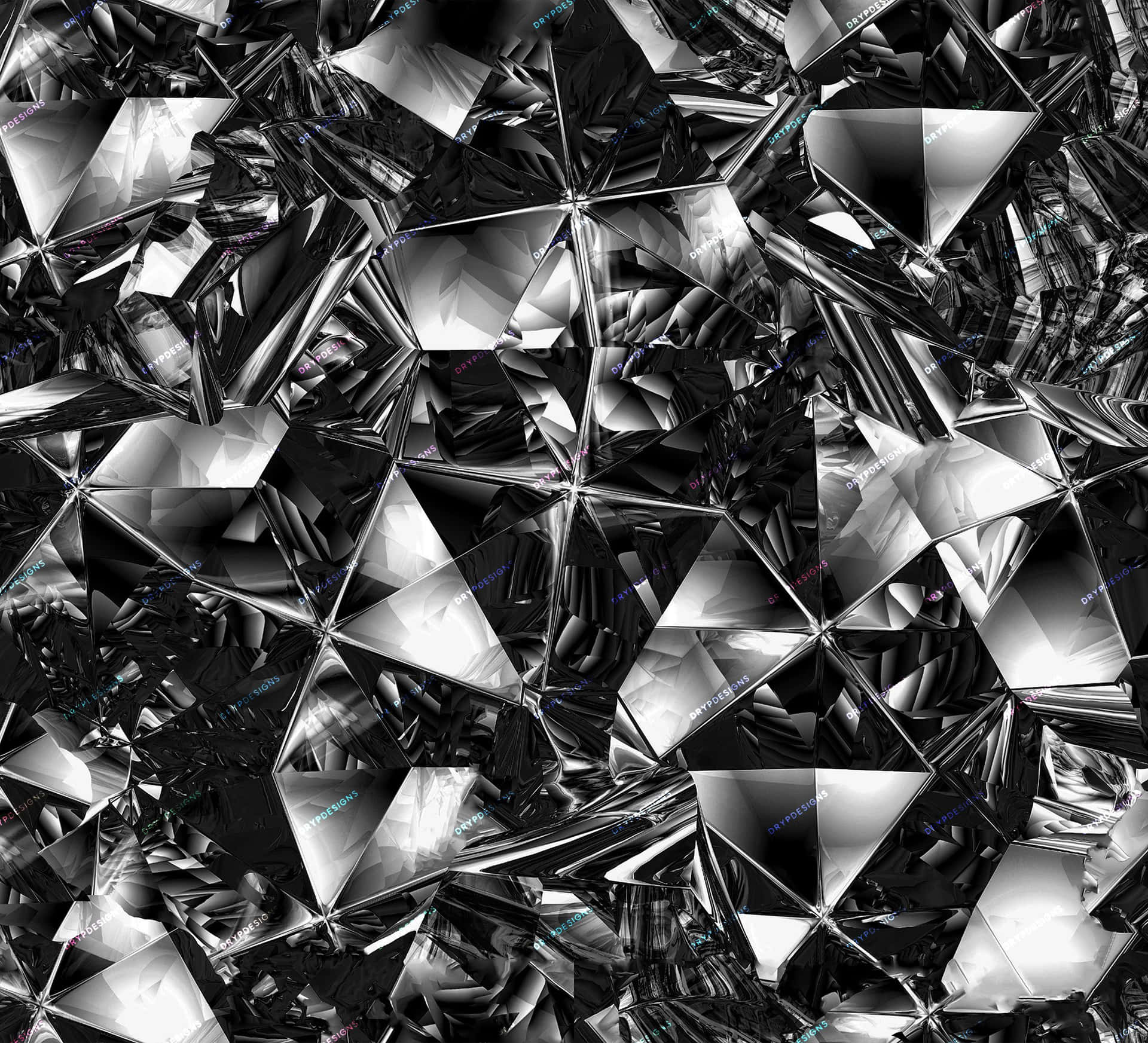 A Black And White Image Of A Broken Glass Background