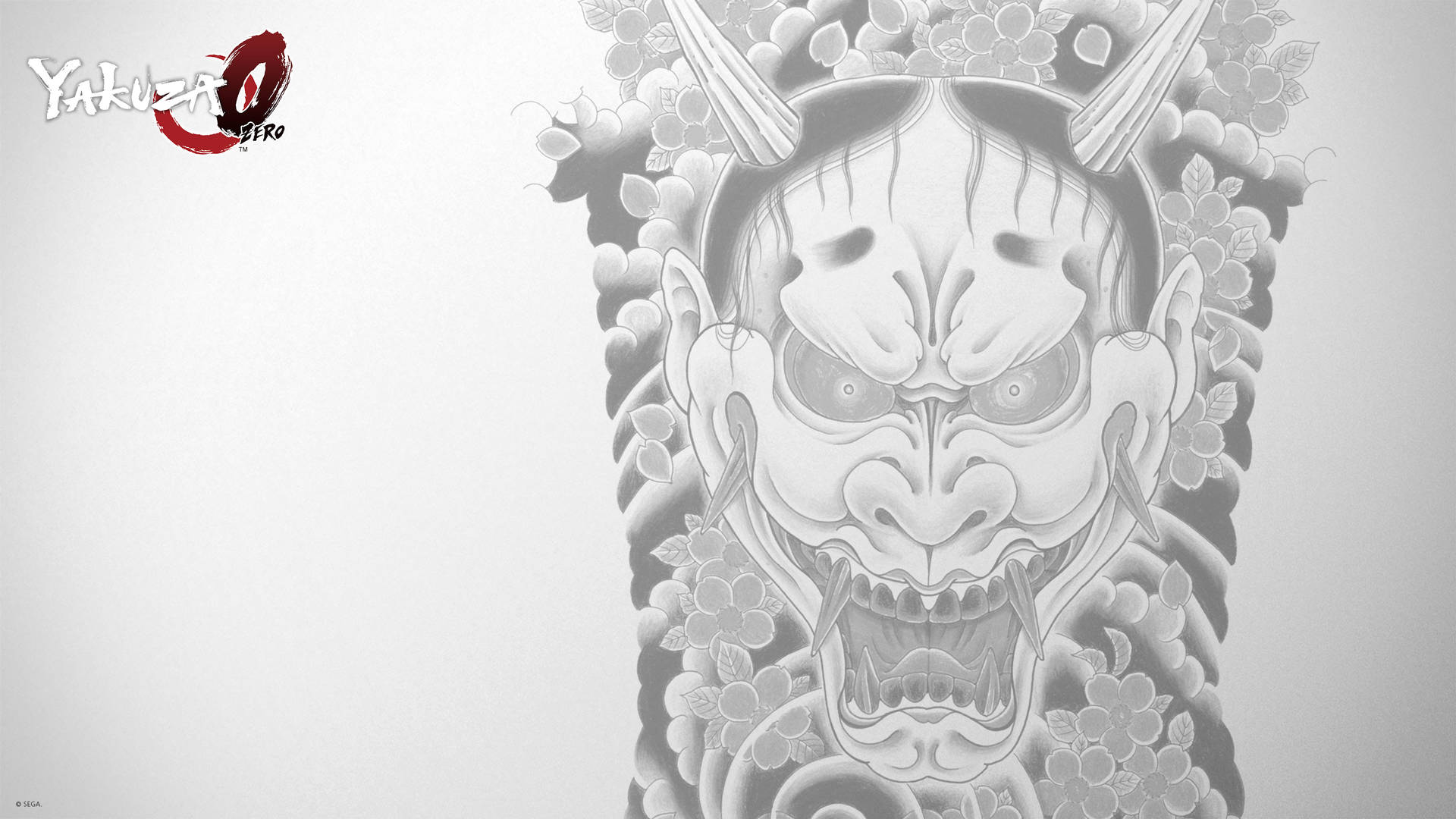 A Black And White Image Of A Demon Tattoo Background