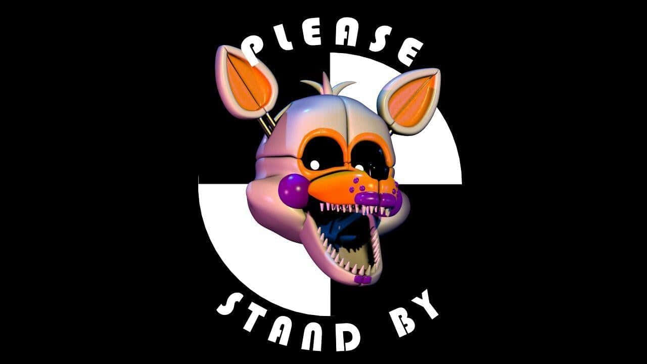 A Black And White Image Of A Five Nights At Freddy's Logo Background