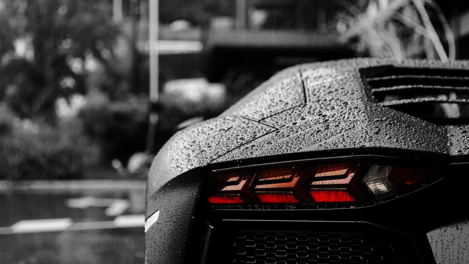 A Black And White Image Of A Lamborghini Background