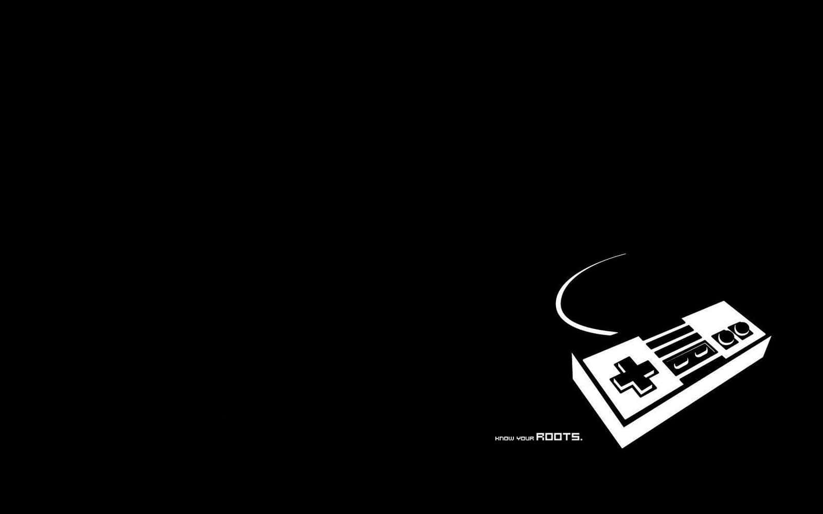 A Black And White Image Of A Logo Background