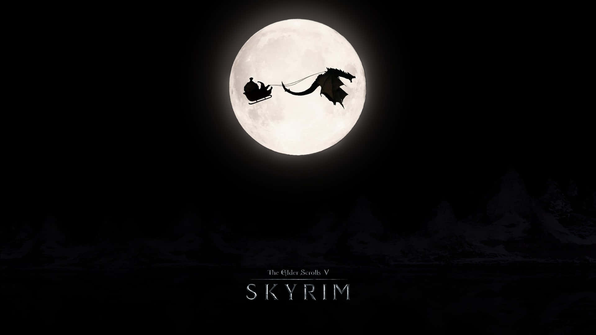 A Black And White Image Of A Moon With A Silhouette Of A Man And A Woman Background