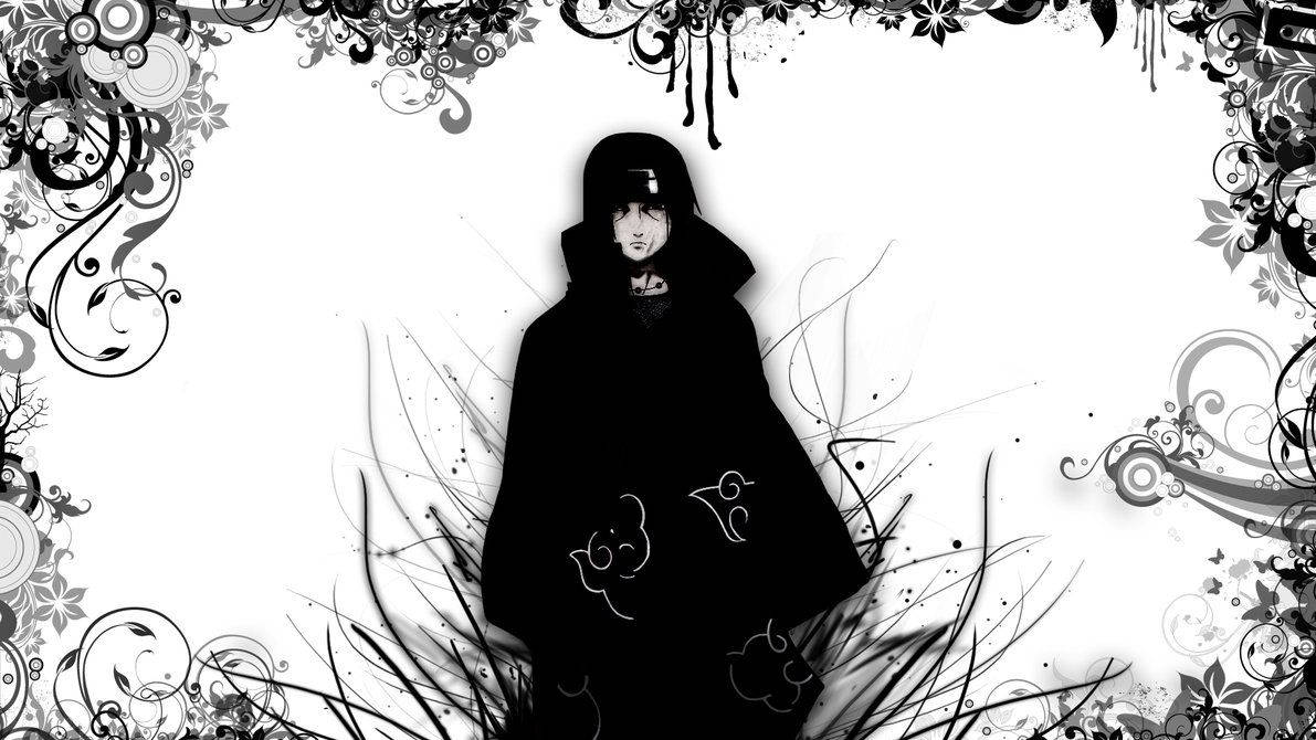 A Black And White Image Of A Person In A Cloak