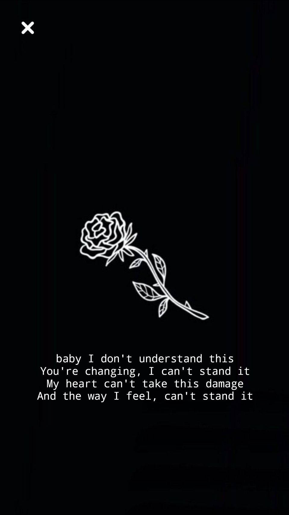 A Black And White Image Of A Rose With The Words'i Don't Understand'