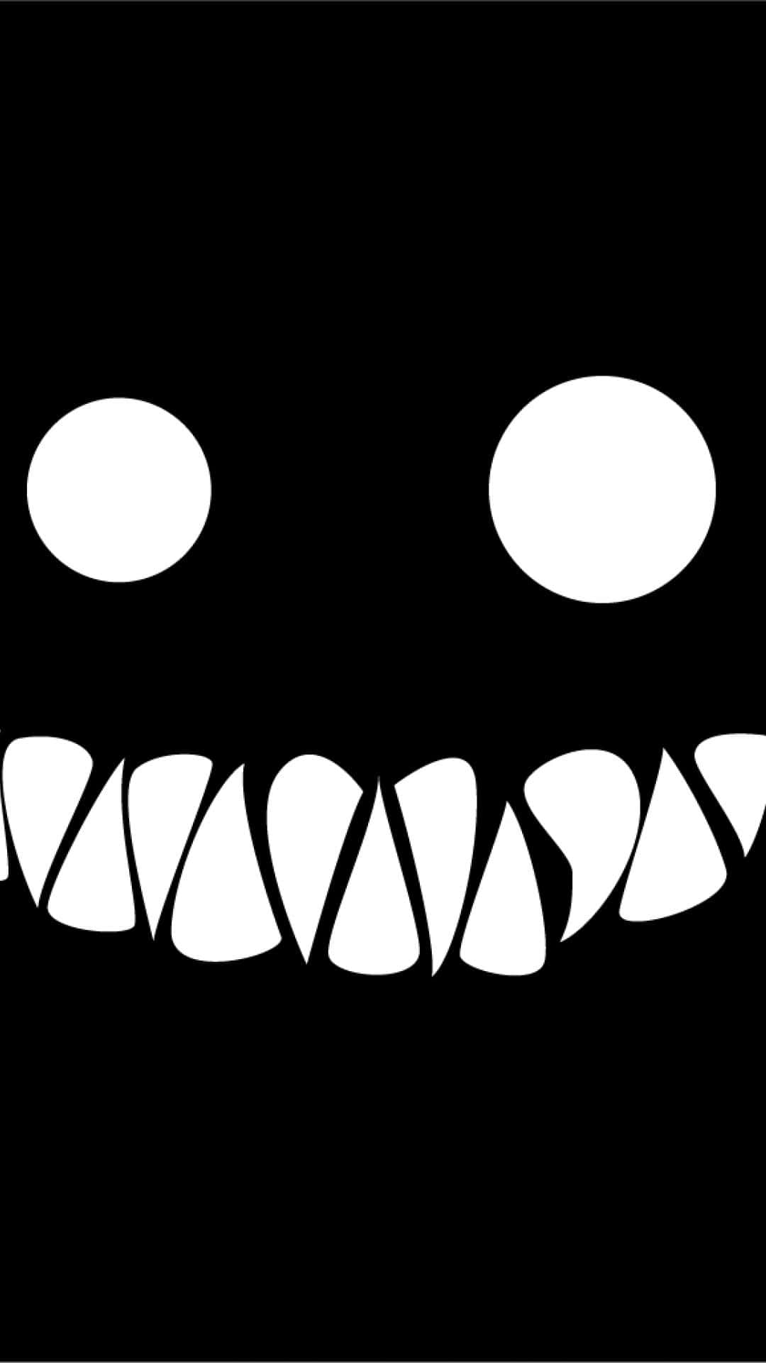 A Black And White Image Of A Scary Face Background