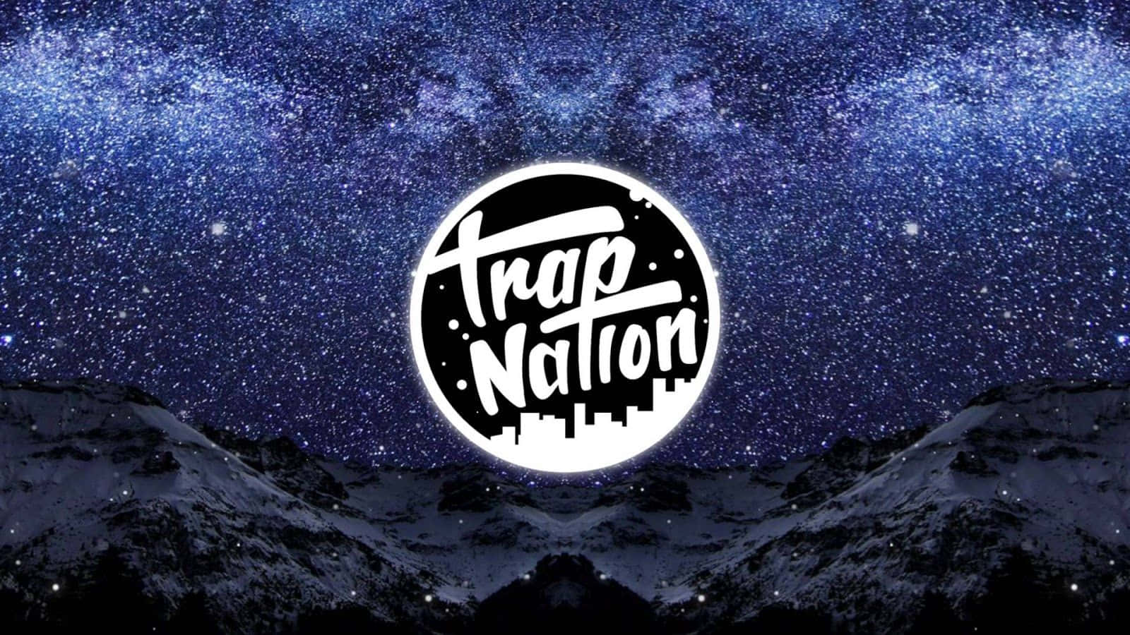 A Black And White Image Of A Starry Sky With The Words'true Nation' Background