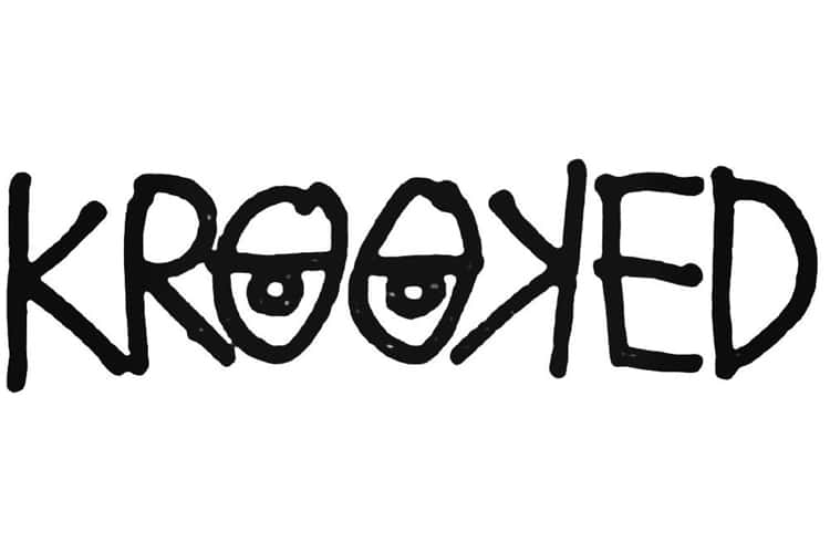 A Black And White Image Of The Word Crooked Background
