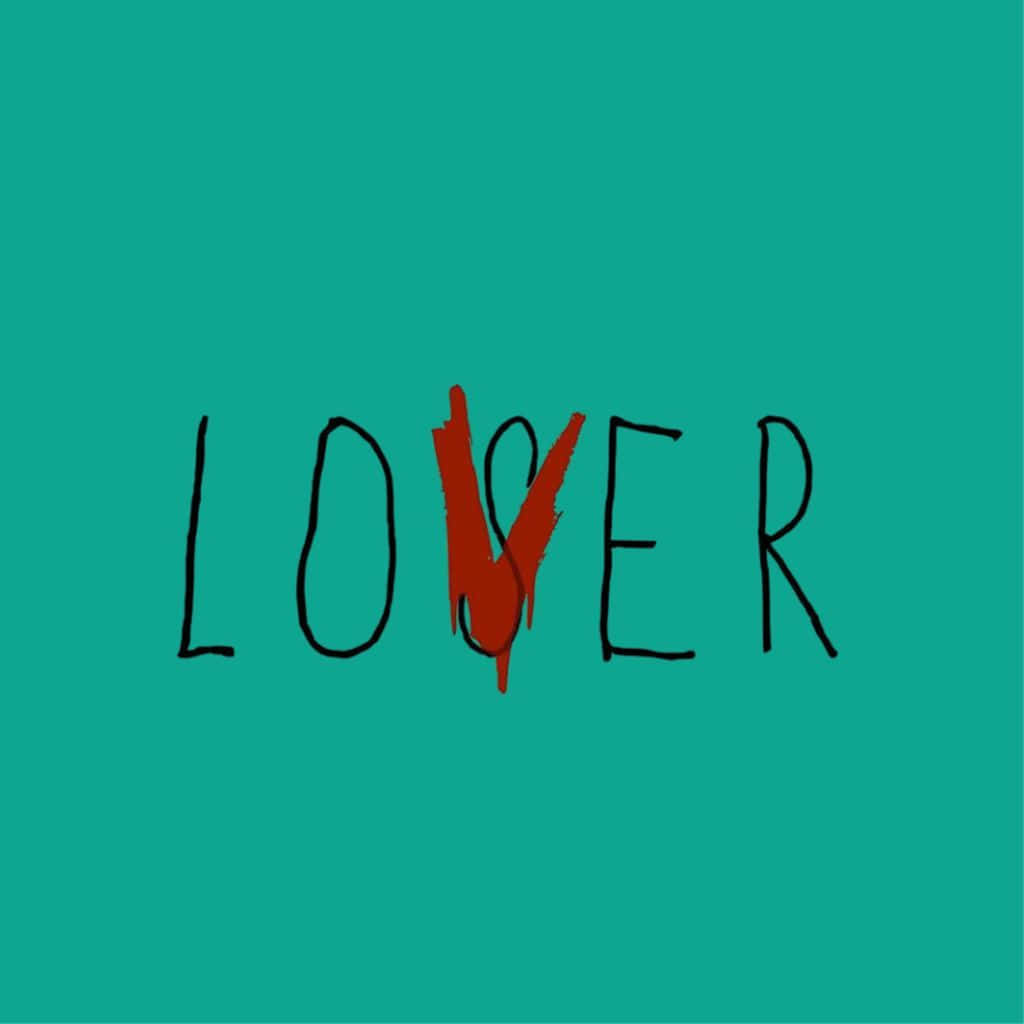 A Black And White Image Of The Word Lover Background