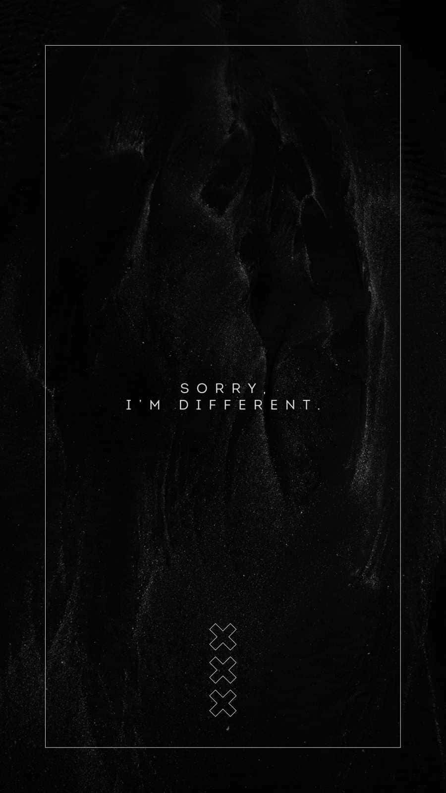 A Black And White Image Of The Words'don't Be Different' Background