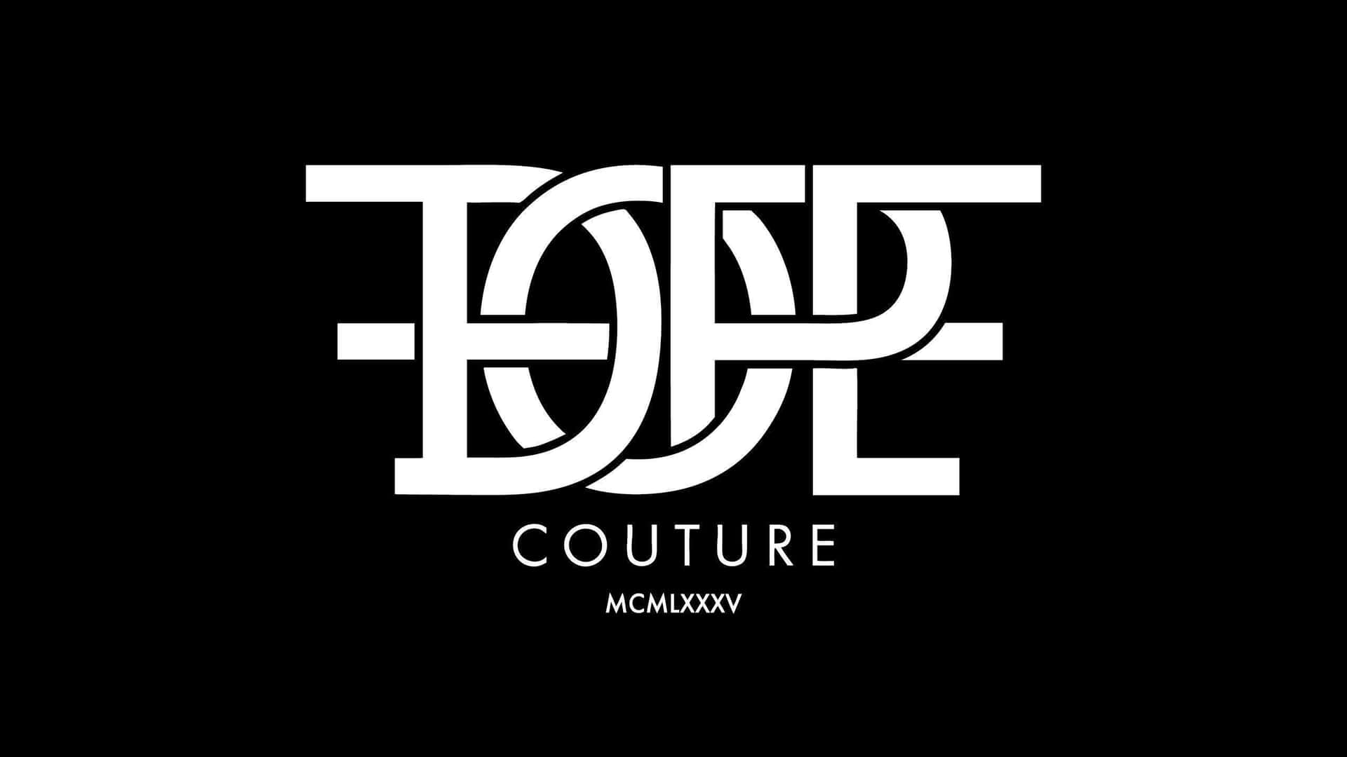 A Black And White Logo For The Fashion Label Couture Background