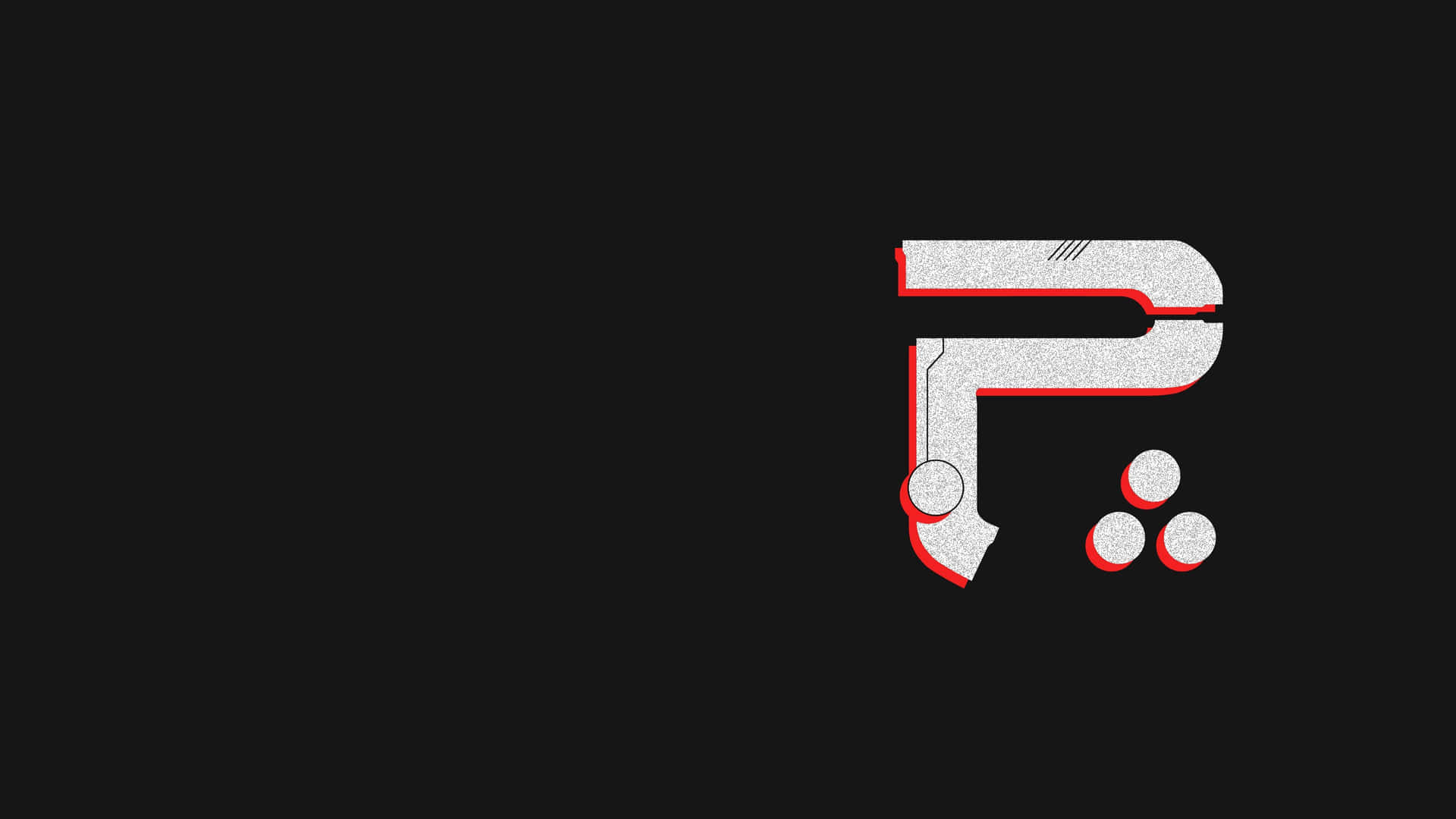 A Black And White Logo With The Letter P Background
