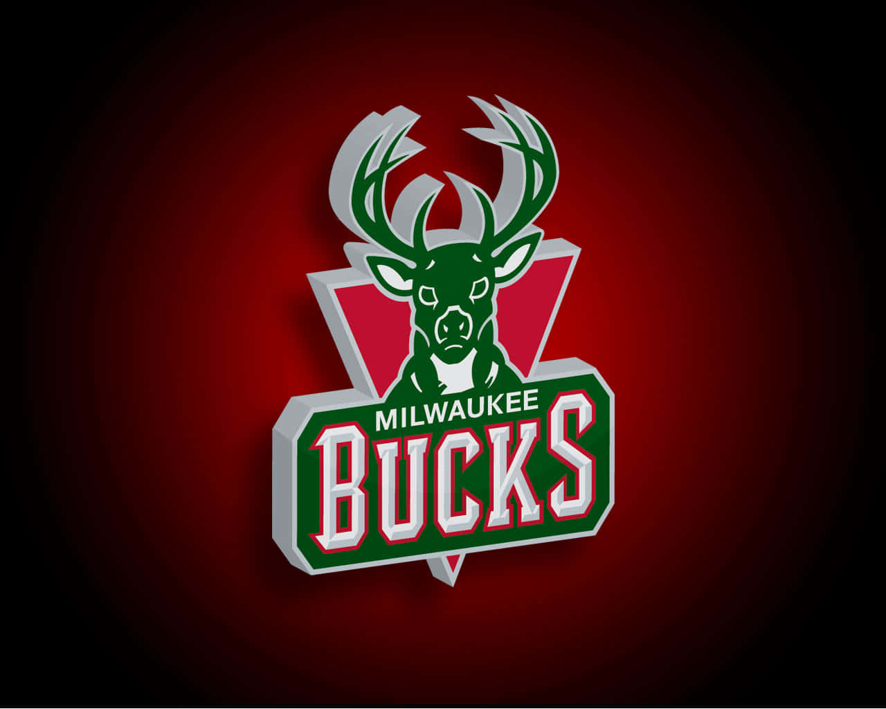 A Black And White Milwaukee Bucks Logo Background