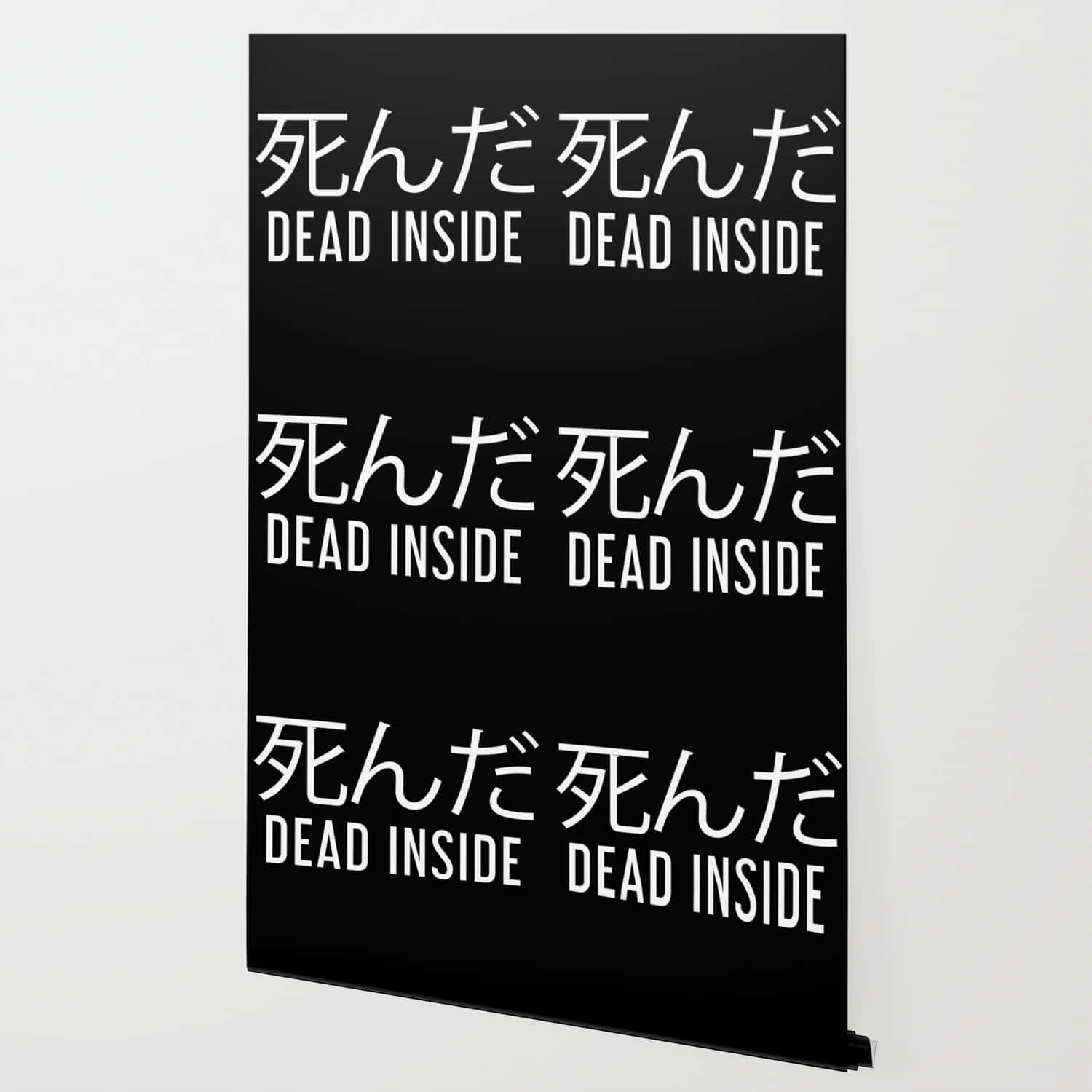 A Black And White Poster With The Words Het Dead Inside Background