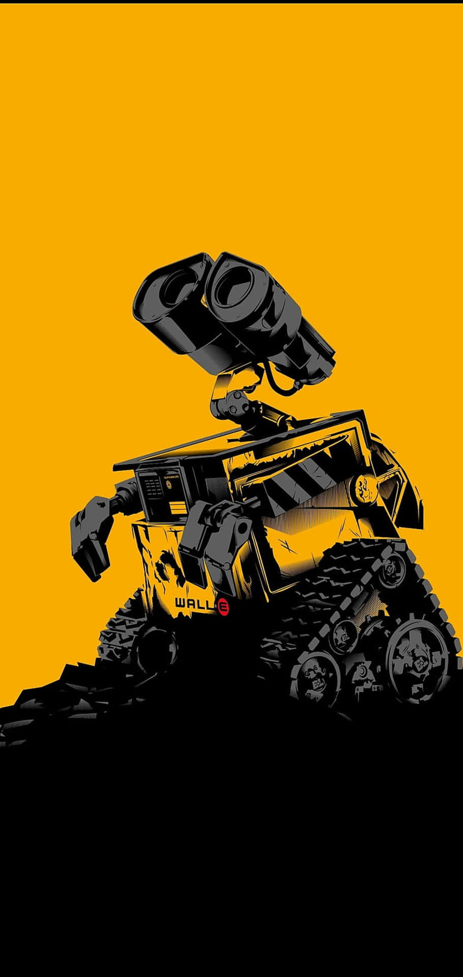 A Black And Yellow Vehicle With A Gun On It Background