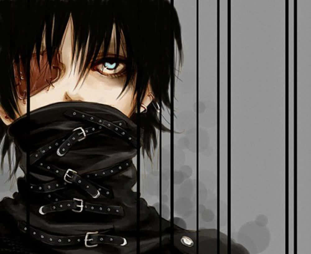 A Black Anime Boy Taking A Portal To A New Adventure Background