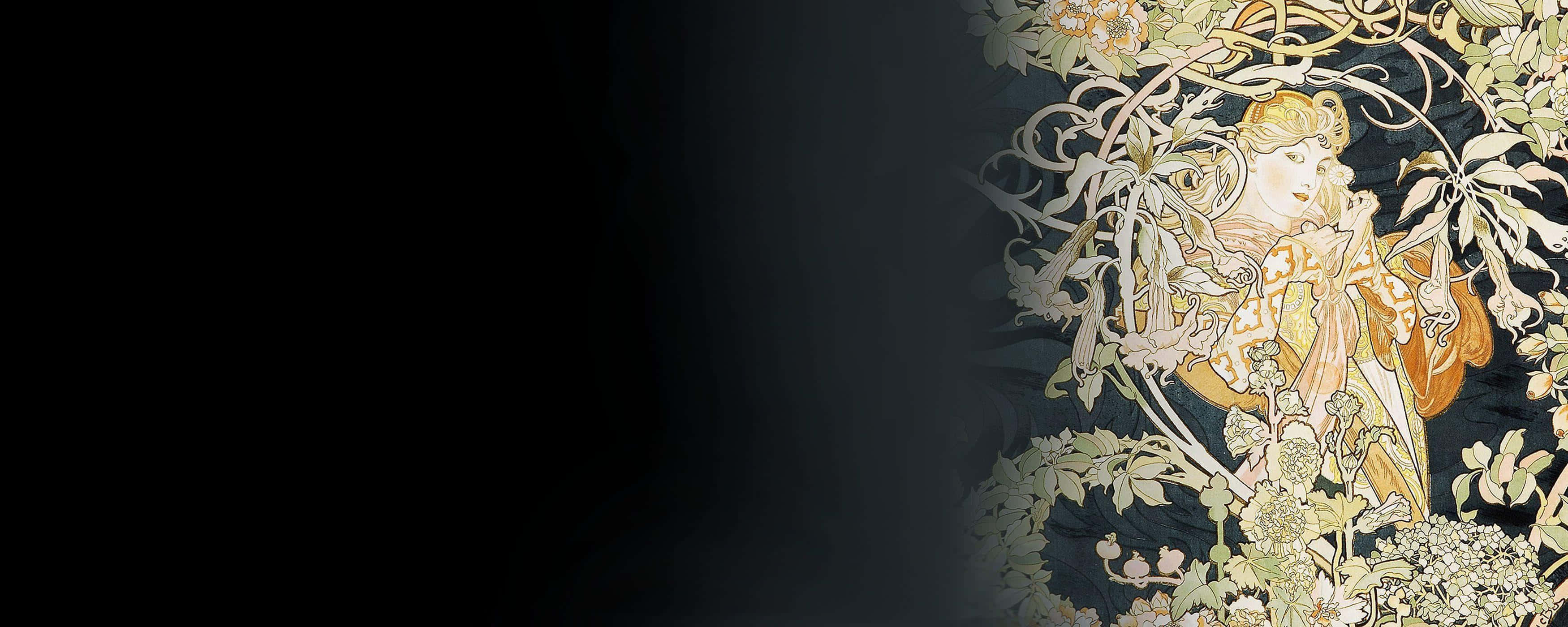 A Black Background With A Black And Gold Pattern Background