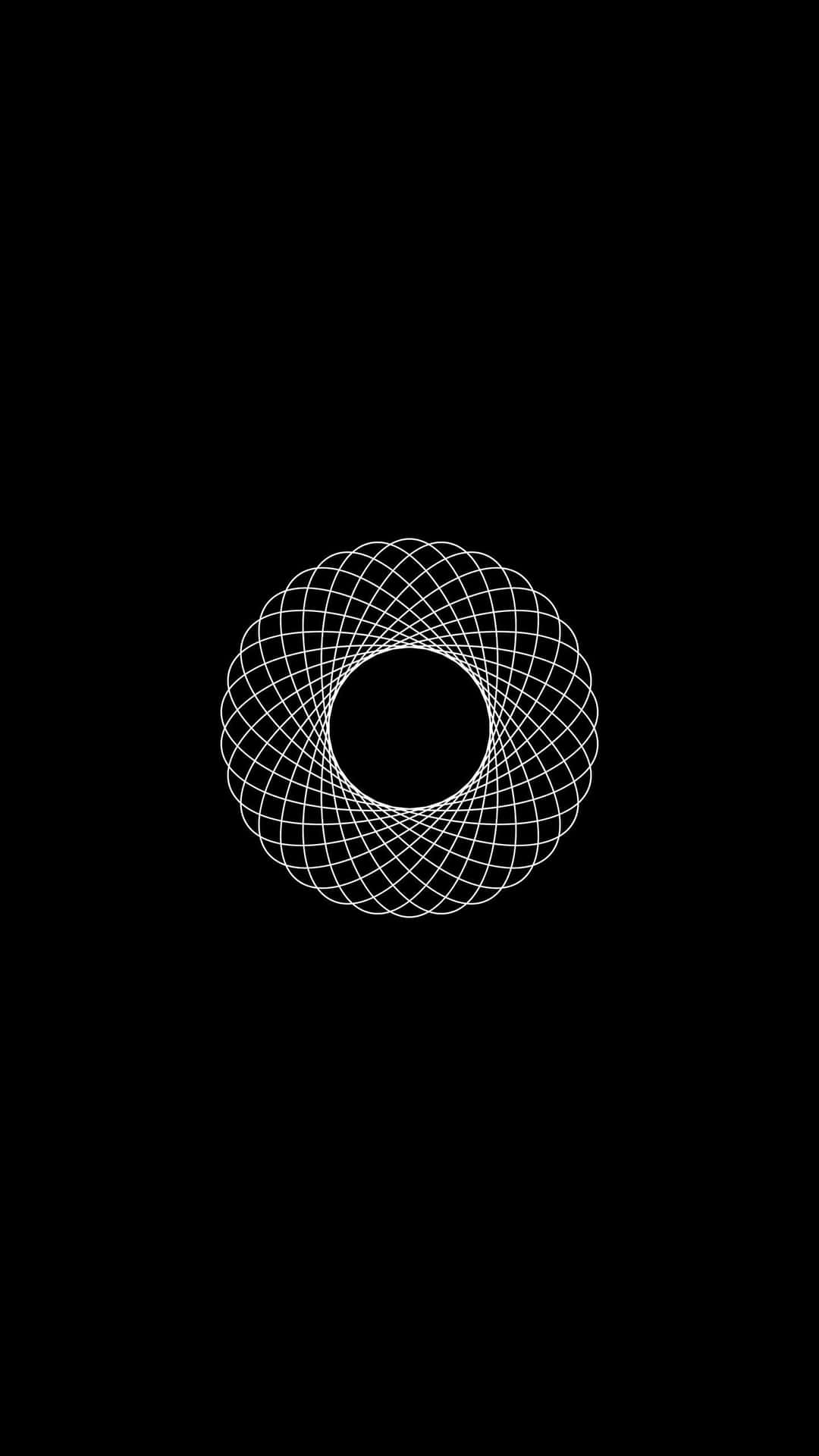 A Black Background With A Circle On It