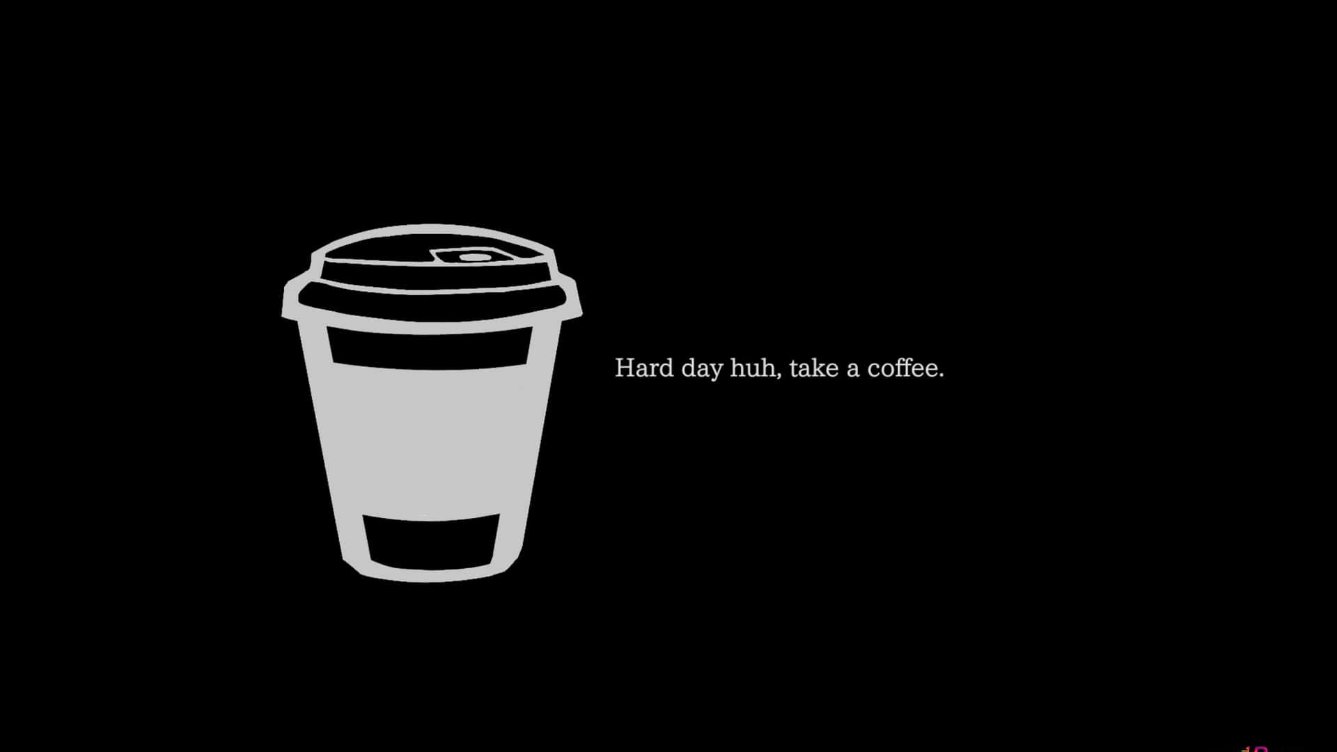 A Black Background With A Coffee Cup On It