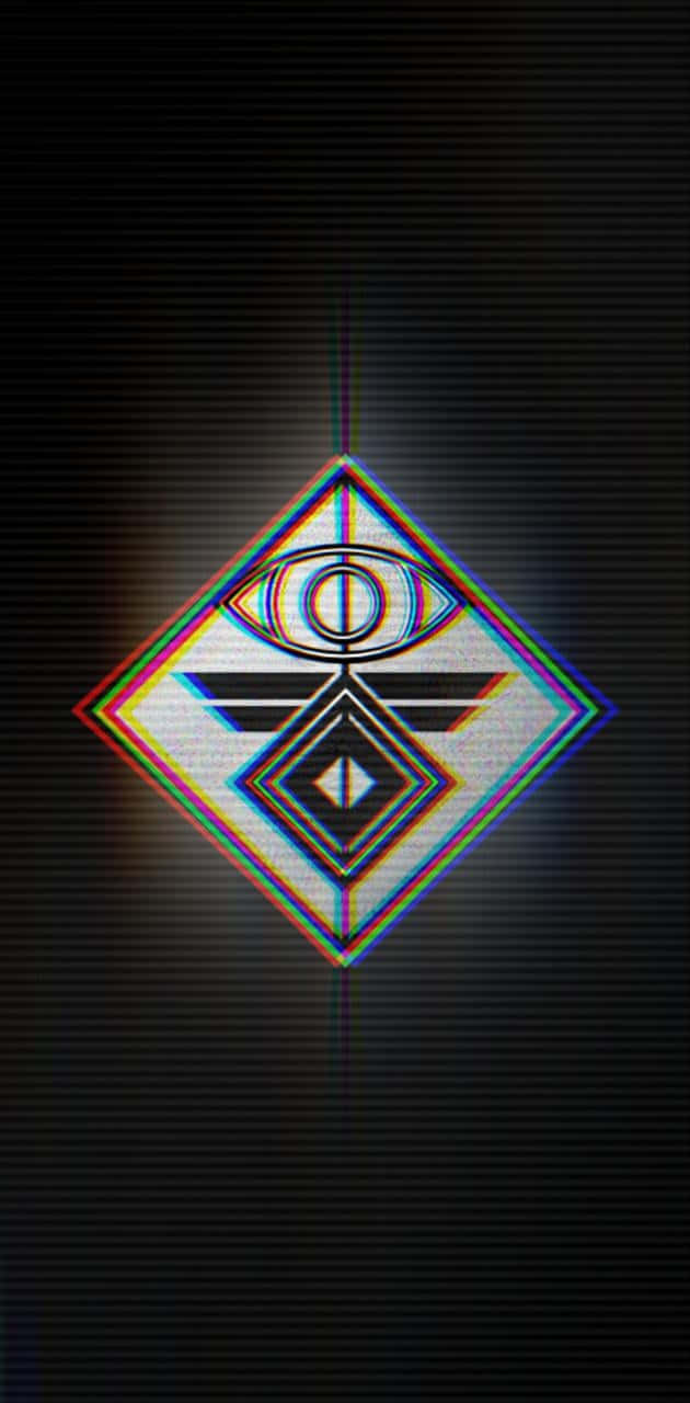 A Black Background With A Colorful Logo Background