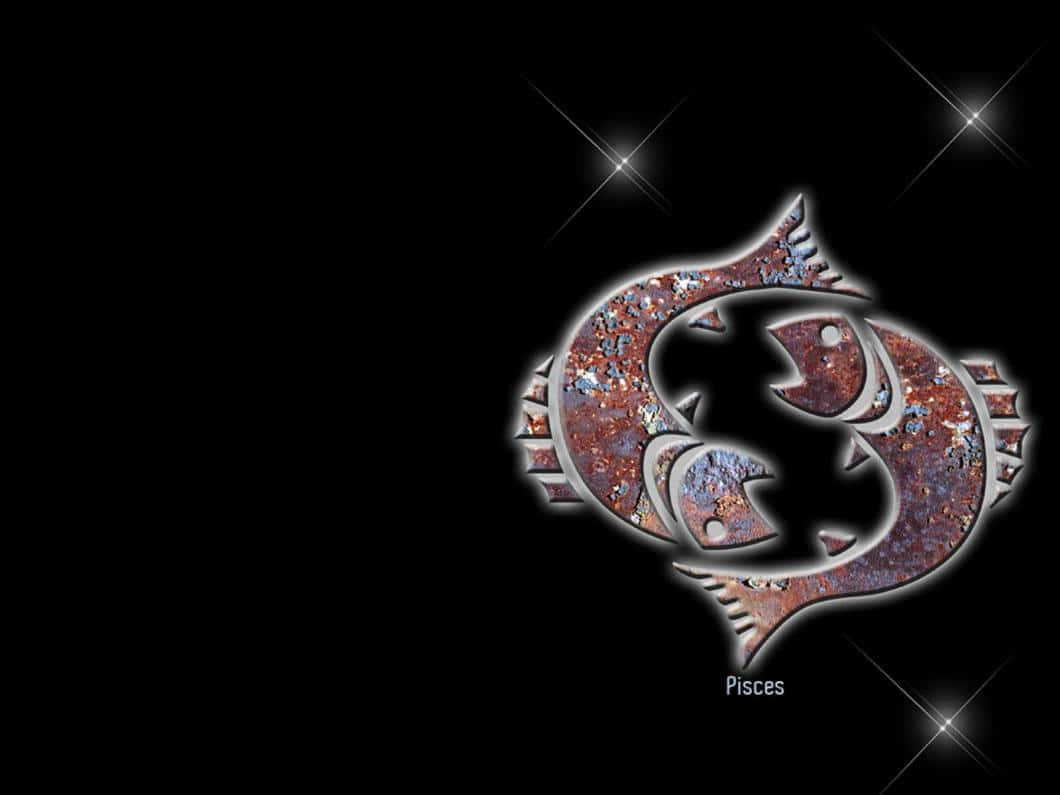 A Black Background With A Fish On It Background