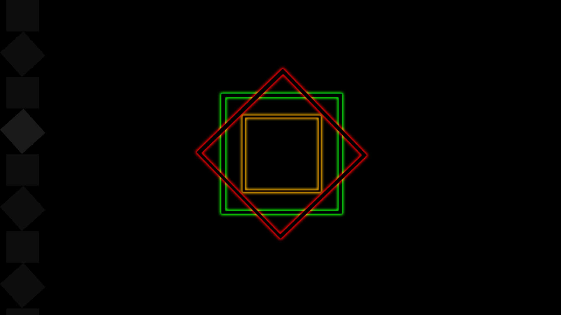 A Black Background With A Green And Red Square Background