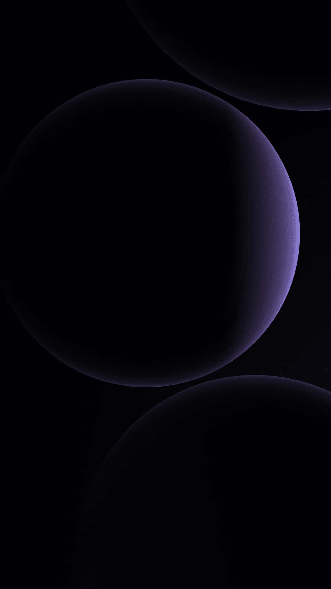 A Black Background With A Purple Sphere