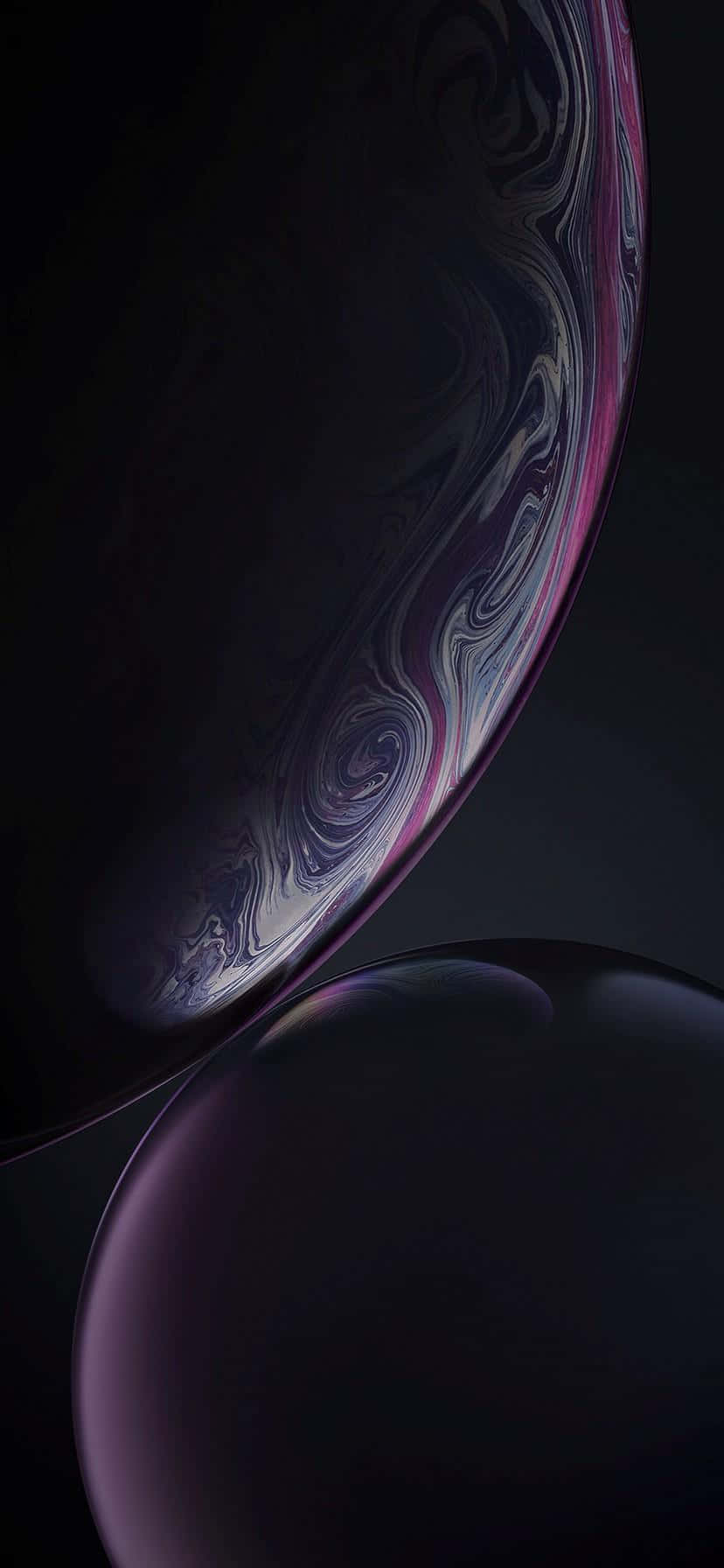 A Black Background With A Purple Swirl Background