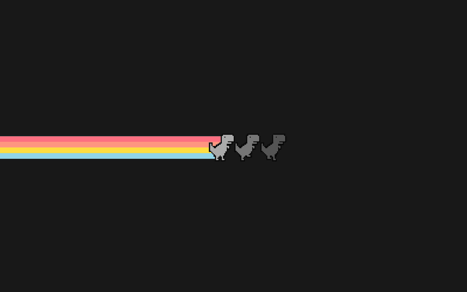 A Black Background With A Rainbow Stripe