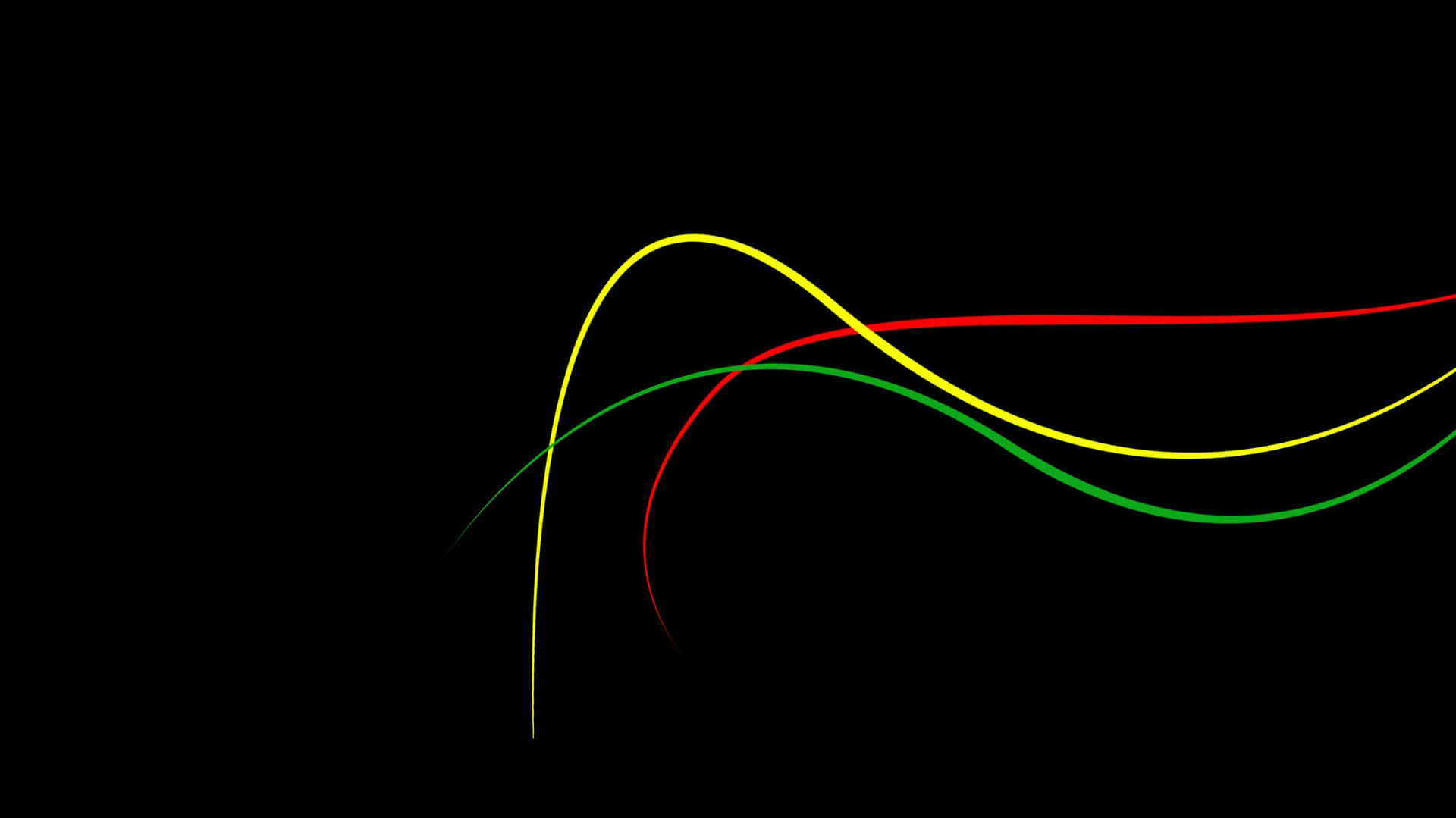 A Black Background With A Red, Green, And Blue Line Background