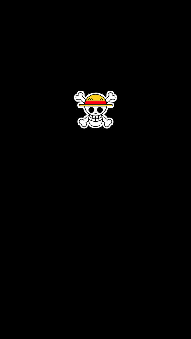 A Black Background With A Skull And Crossbones On It Background
