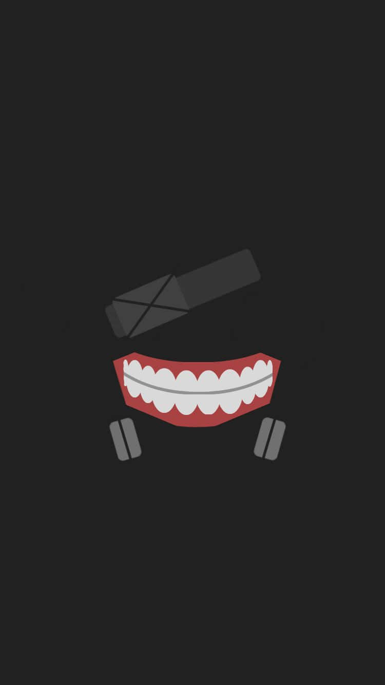 A Black Background With A Tooth On It Background