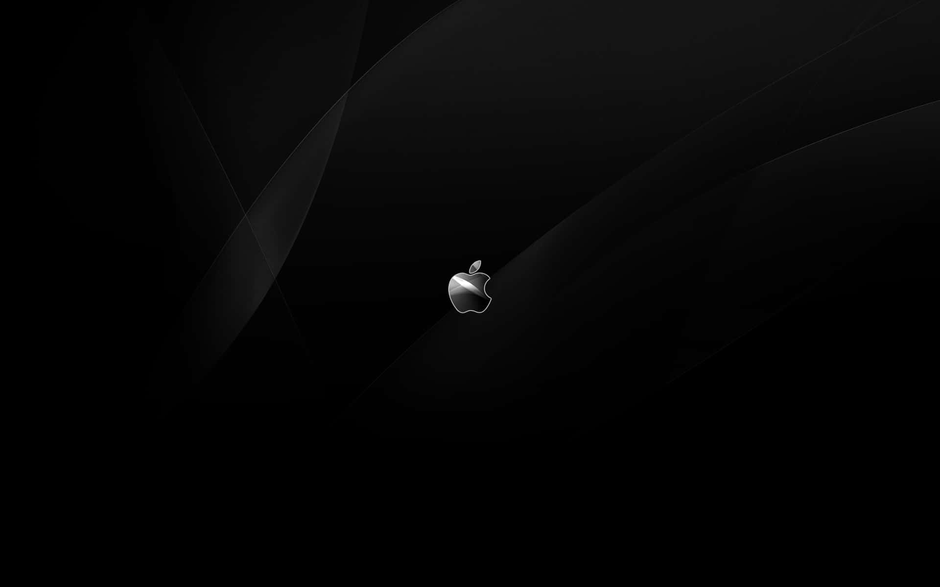 A Black Background With A White Apple Logo Background